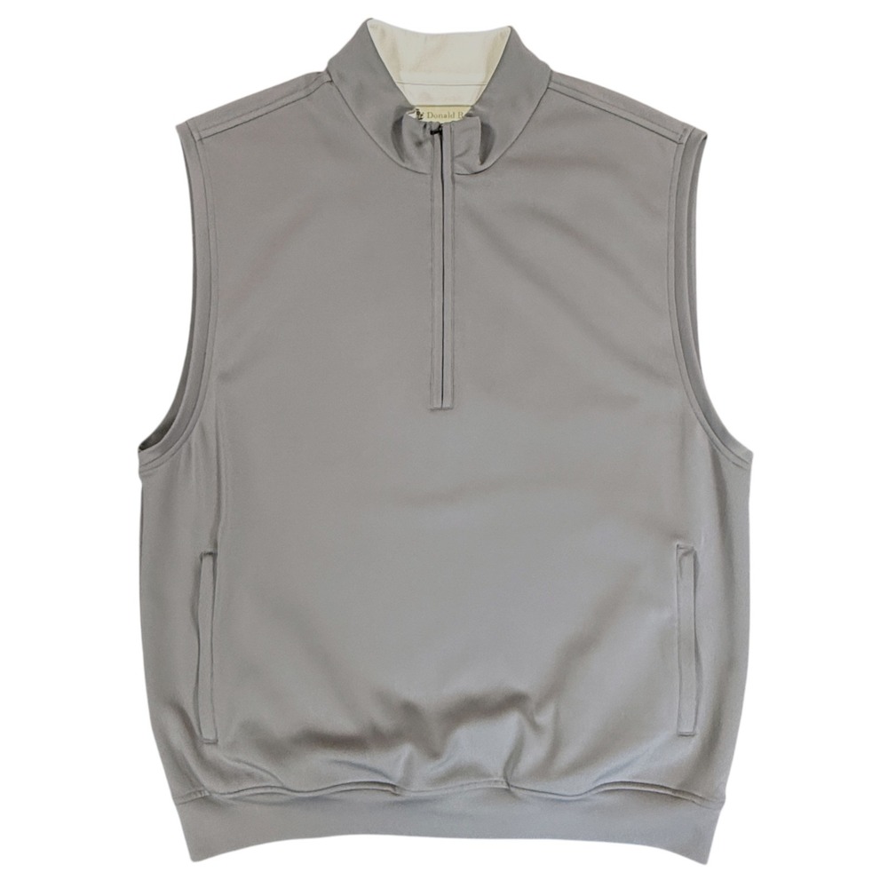 DONALD ROSS Sportswear Golf Quarter Zip Vest Mens XL Gray Performance Outerwear
